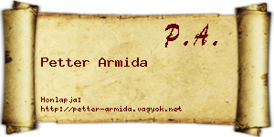 Petter Armida névjegykártya